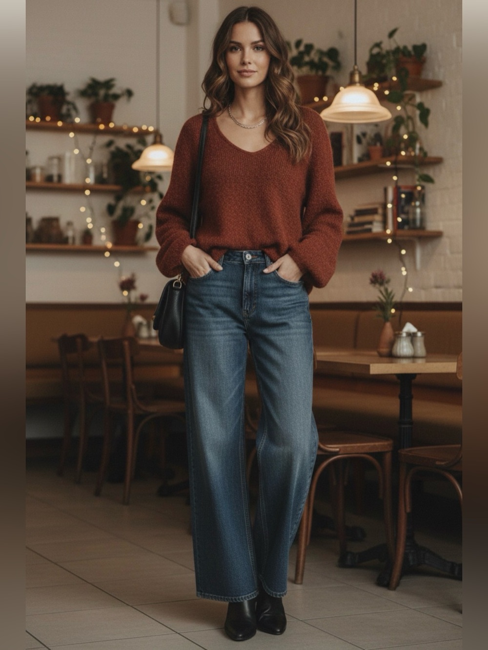 SOAKED IN LUXURY Tuesday V-Neck Sweater